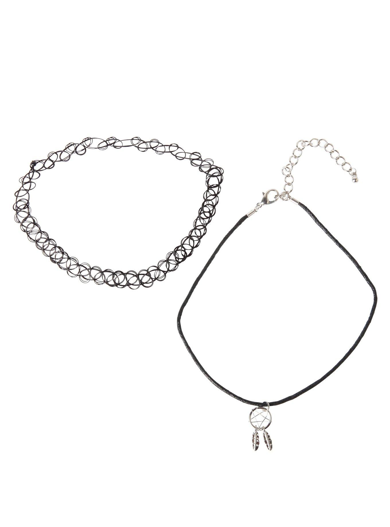 LOVEsick Tattoo Dreamcatcher Cord Choker 2 Pack, , hi-res