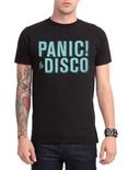 Panic! At The Disco Turquoise Logo T-Shirt, BLACK, hi-res