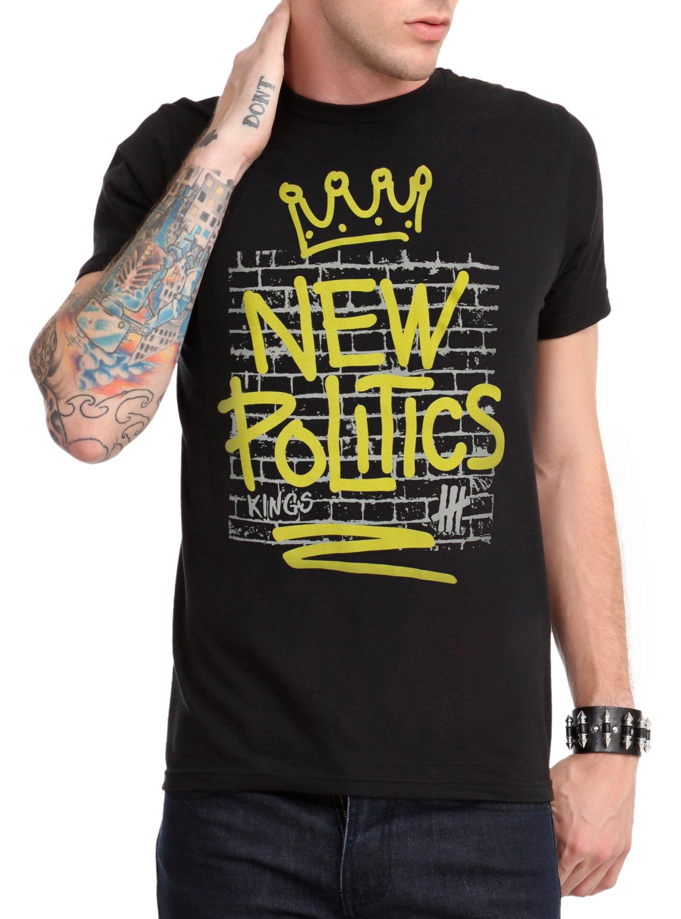 New Politics Graffiti Logo T-Shirt, BLACK, hi-res