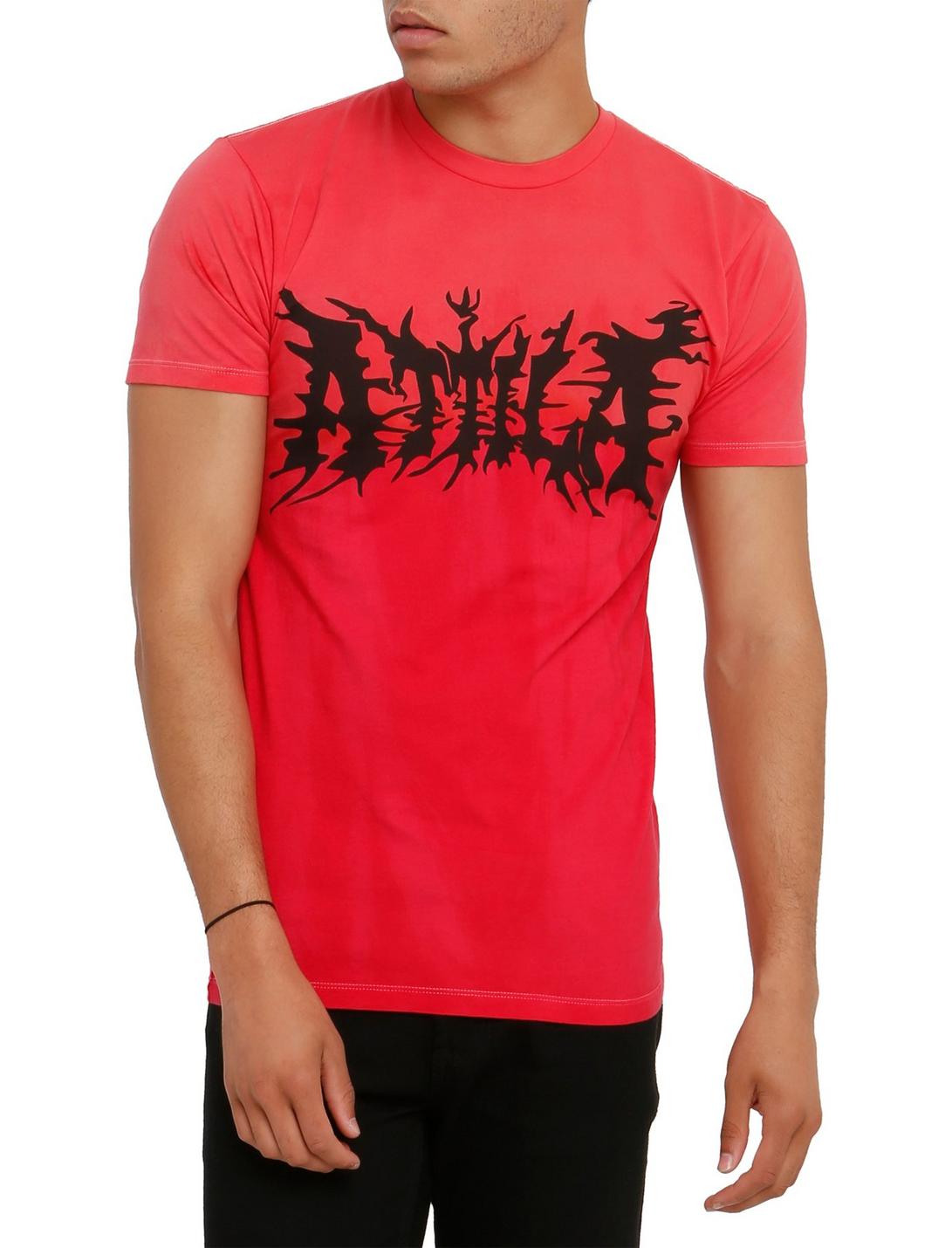 Attila Logo Dip Dye T-Shirt, RED, hi-res