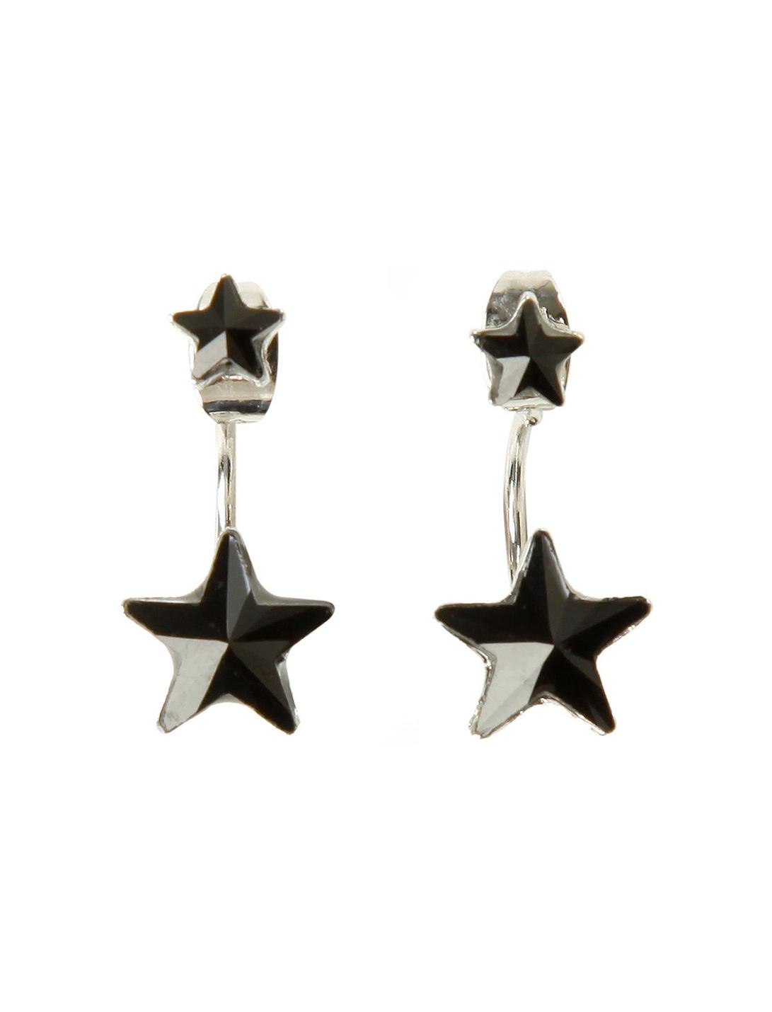 LOVEsick Black Star Earrings, , hi-res