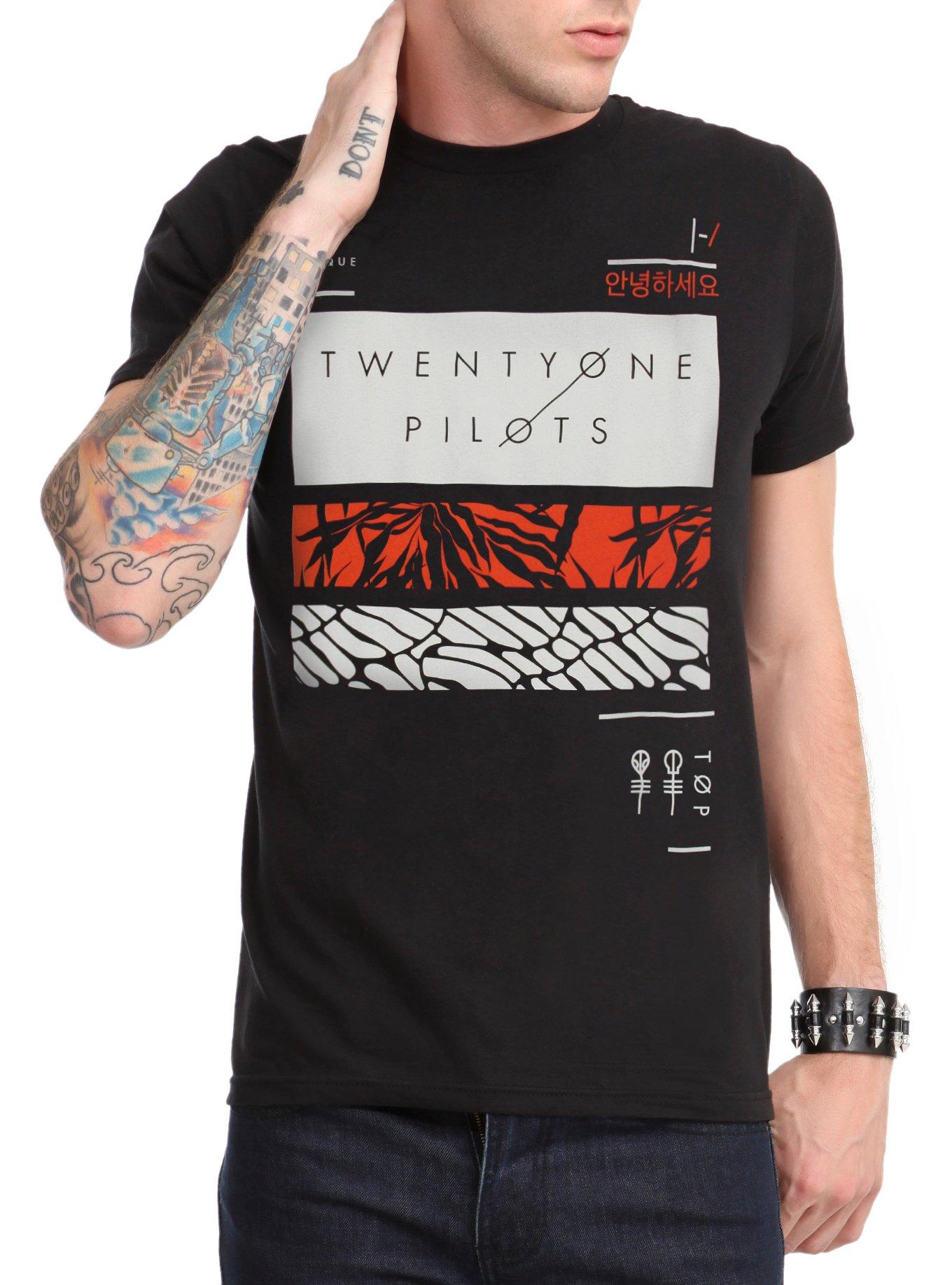 Twenty One Pilots Rectangles T-Shirt, BLACK, hi-res