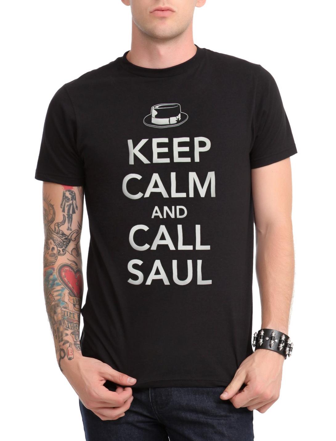 Breaking Bad Keep Calm And Call Saul T-Shirt, BLACK, hi-res