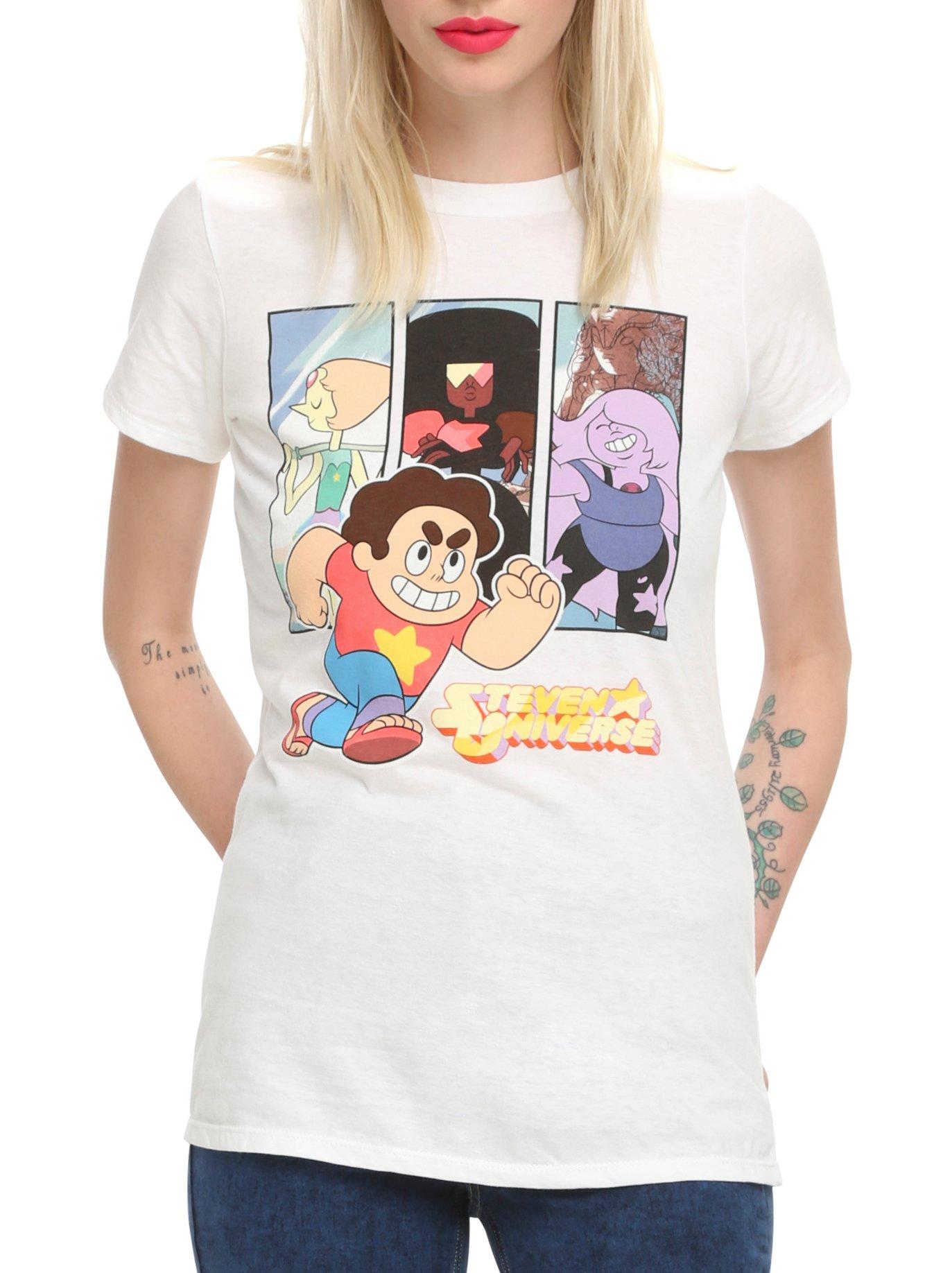 Steven Universe Panels T-Shirt, WHITE, hi-res