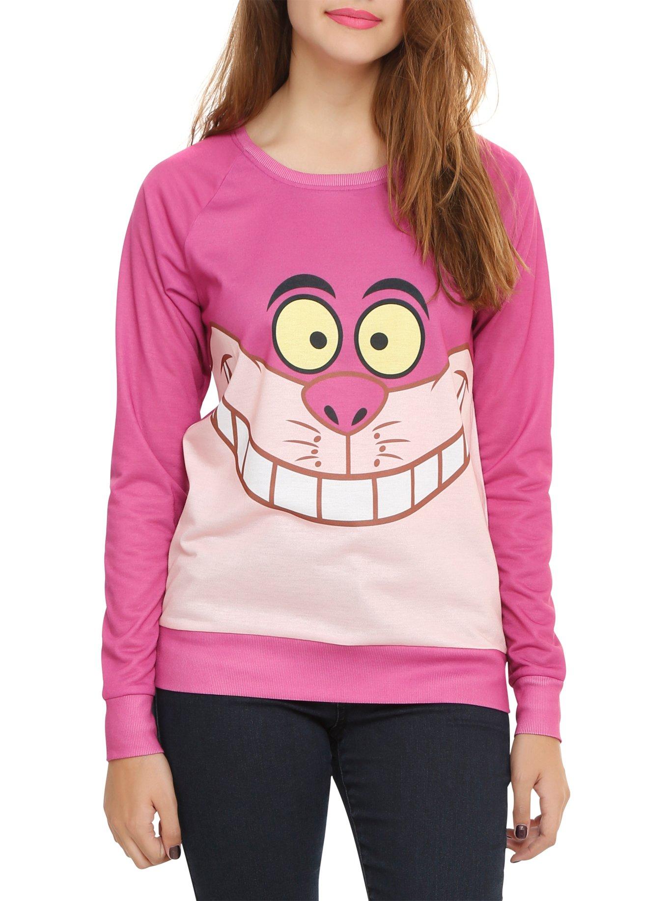 Disney Alice In Wonderland I Am Cheshire Cat Girls Pullover Top, PINK, hi-res