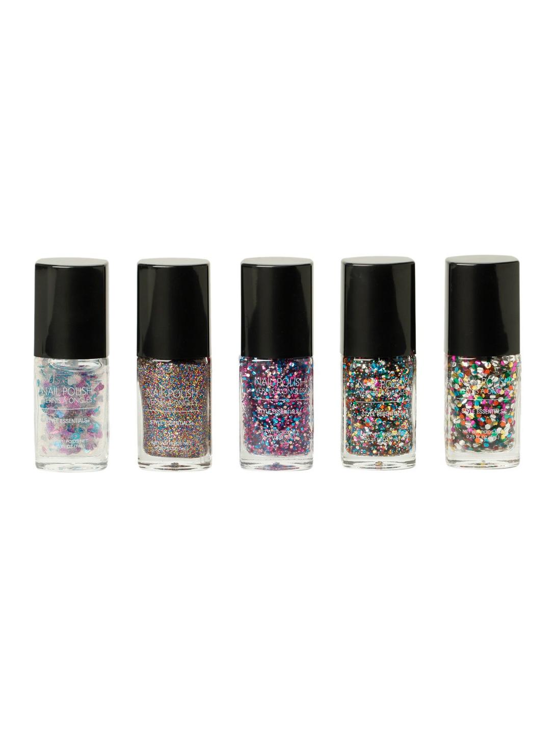 Rainbows & Glitter Nail Polish 5 Pack, , hi-res