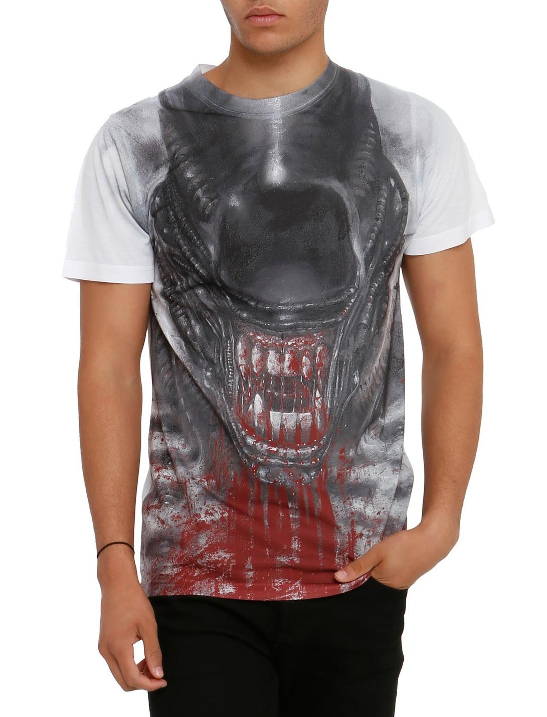 Alien Blood Drool Sublimation T-Shirt, BLACK, hi-res