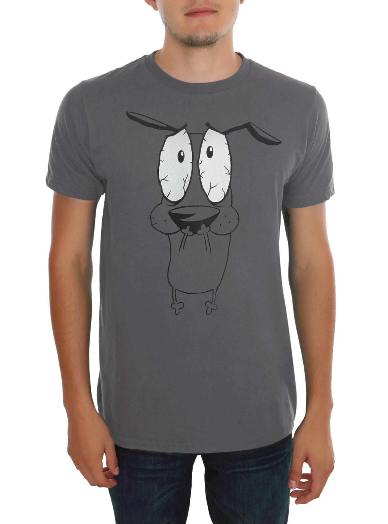 Courage The Cowardly Dog Scared T-Shirt, BLACK, hi-res
