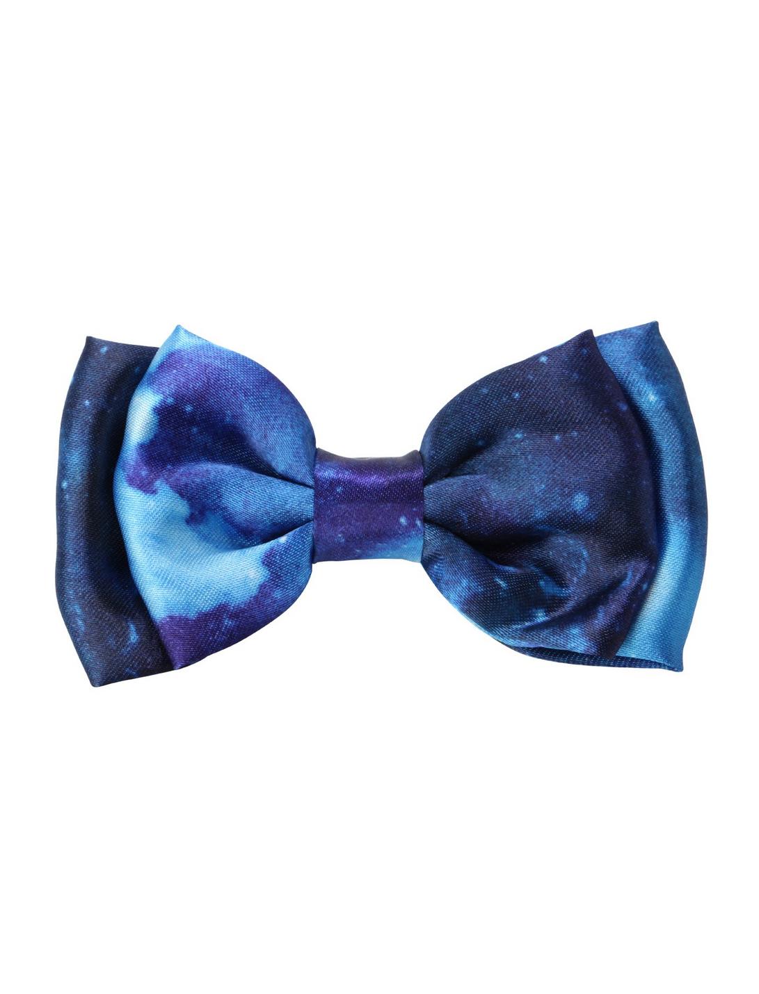 Blue Galaxy Hair Bow, , hi-res