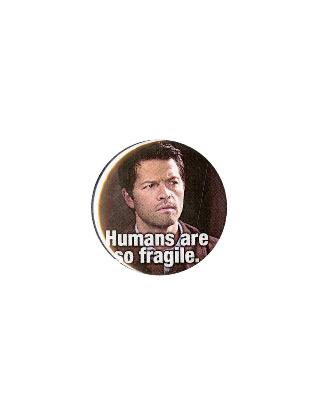Supernatural Castiel Fragile Humans Pin, , hi-res