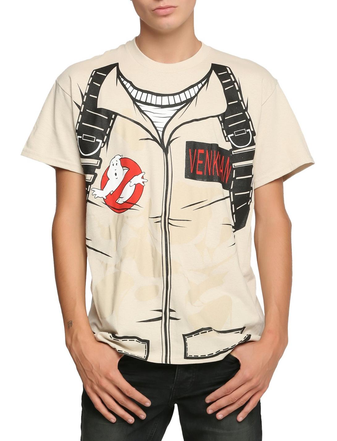 Ghostbusters Glow-In-The-Dark Venkman Costume T-Shirt, BLACK, hi-res