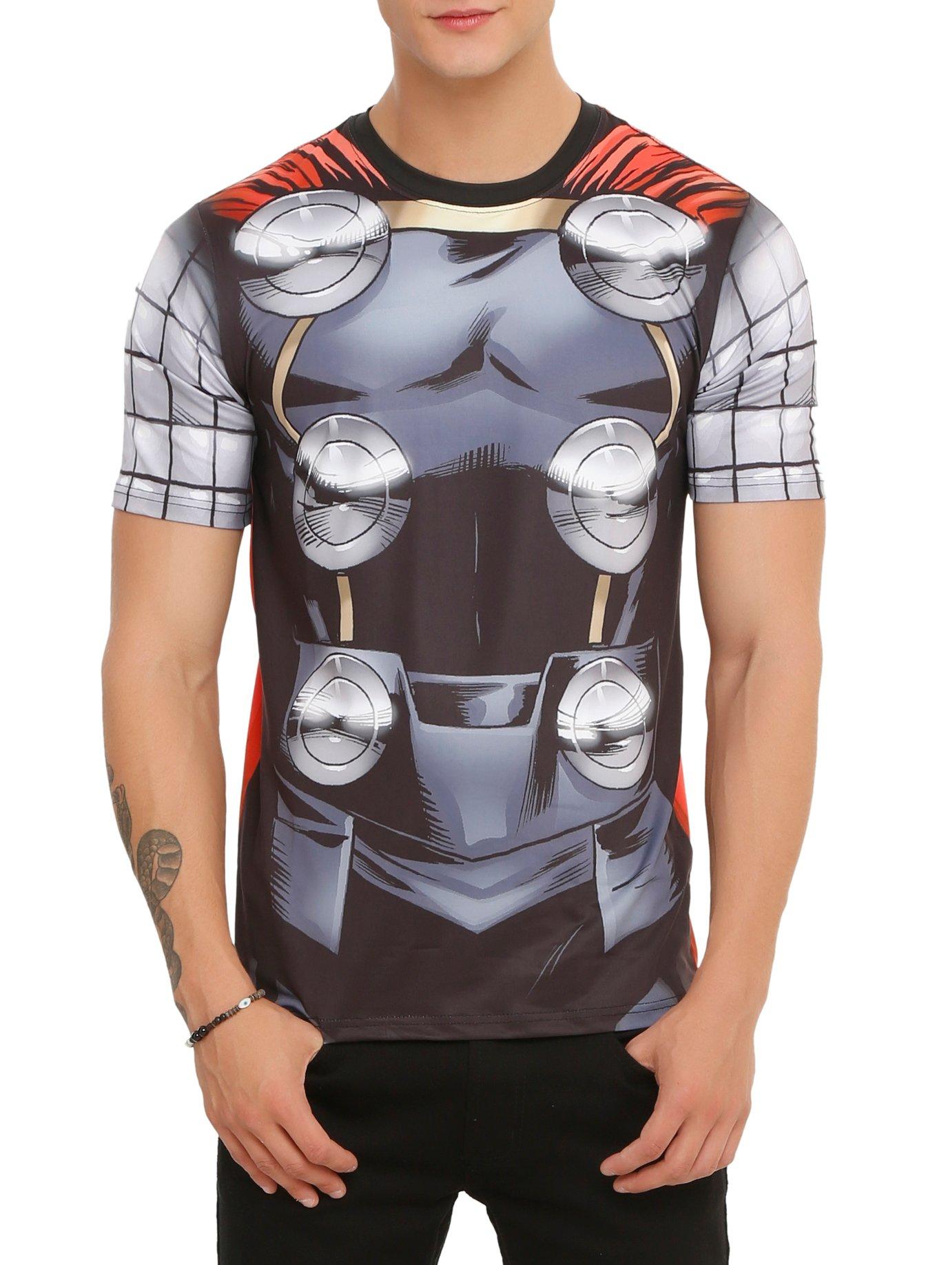 Marvel Thor Sublimation Costume T-Shirt, BLACK, hi-res