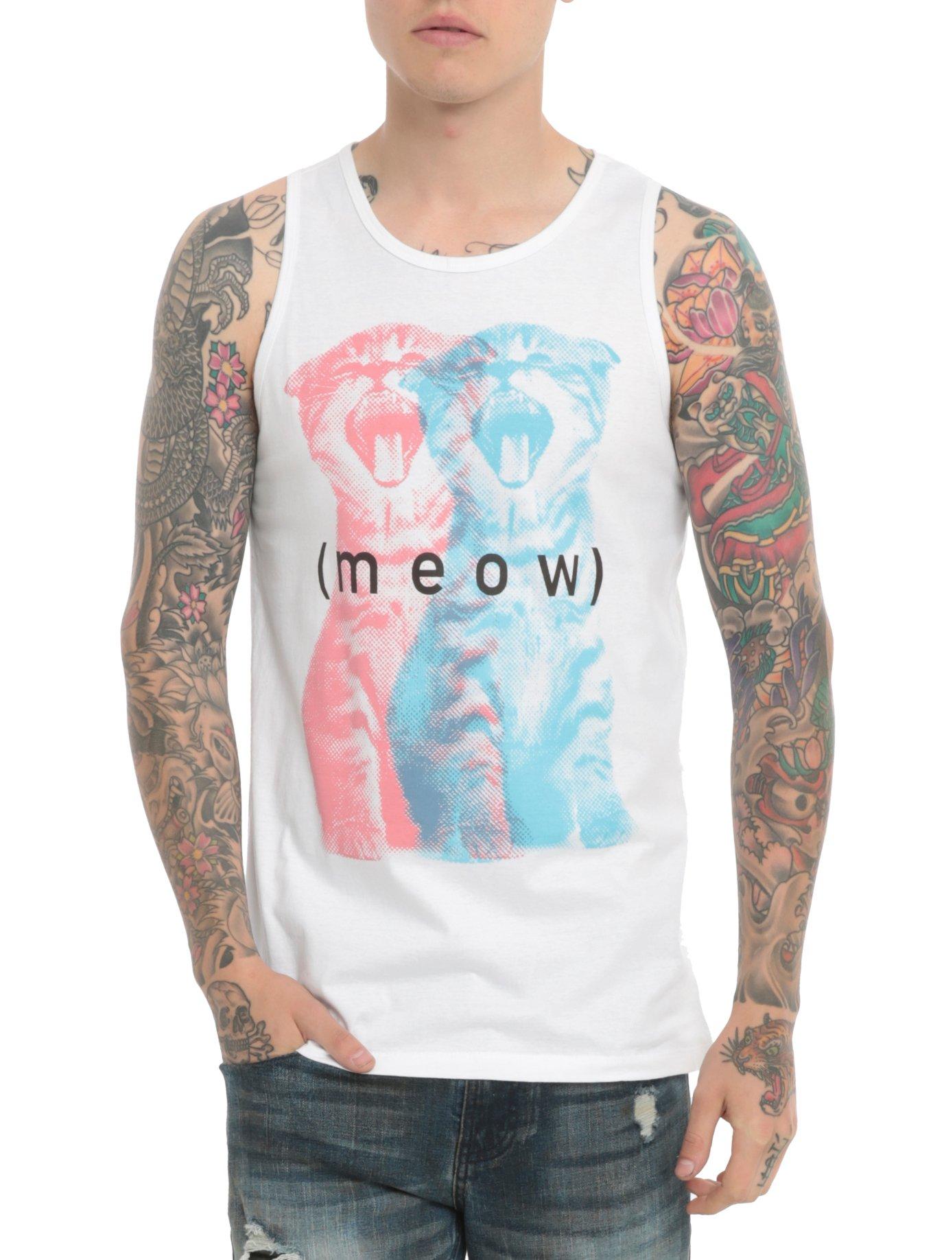Cats Meow Tank Top, WHITE, hi-res