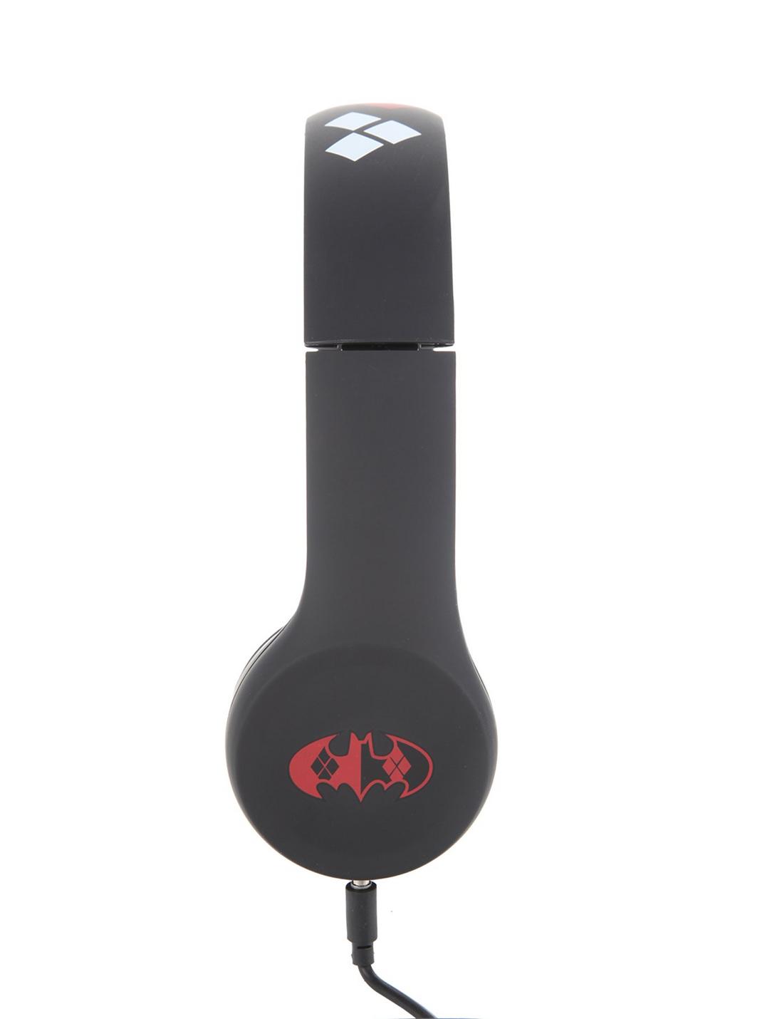 iHip DC Comics Batman Harley Quinn Logo Foldable Headphones, , hi-res