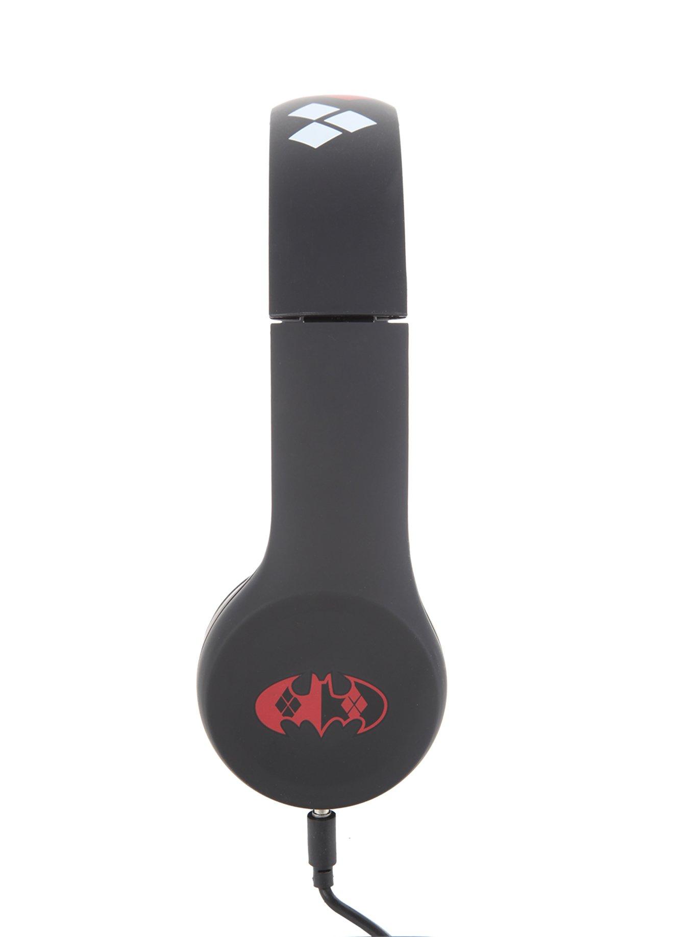 iHip DC Comics Batman Harley Quinn Logo Foldable Headphones, , hi-res