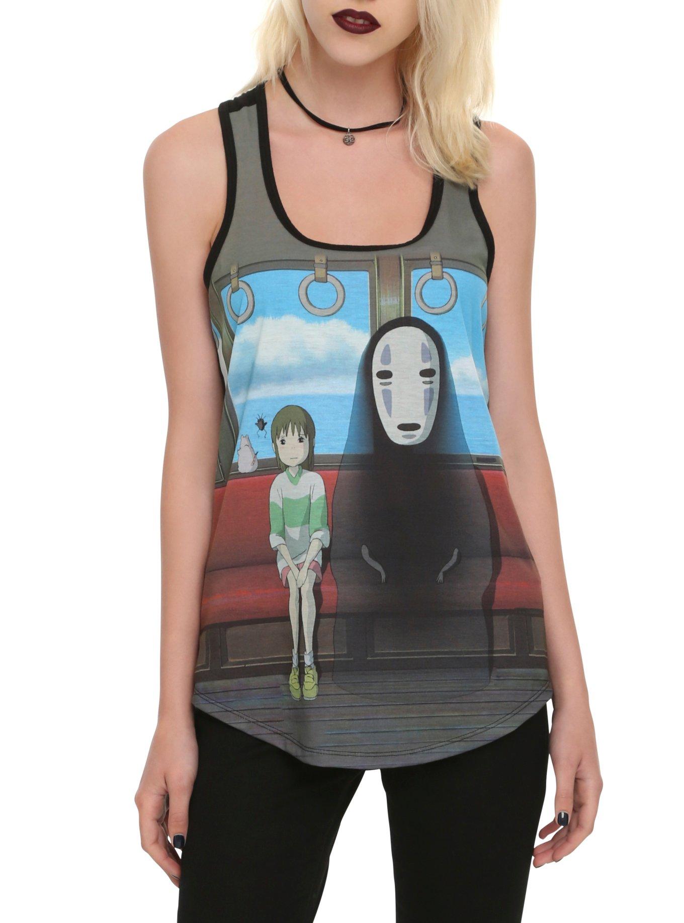 Studio Ghibli Spirited Away Train Sublimation Girls Tank Top, BLACK, hi-res