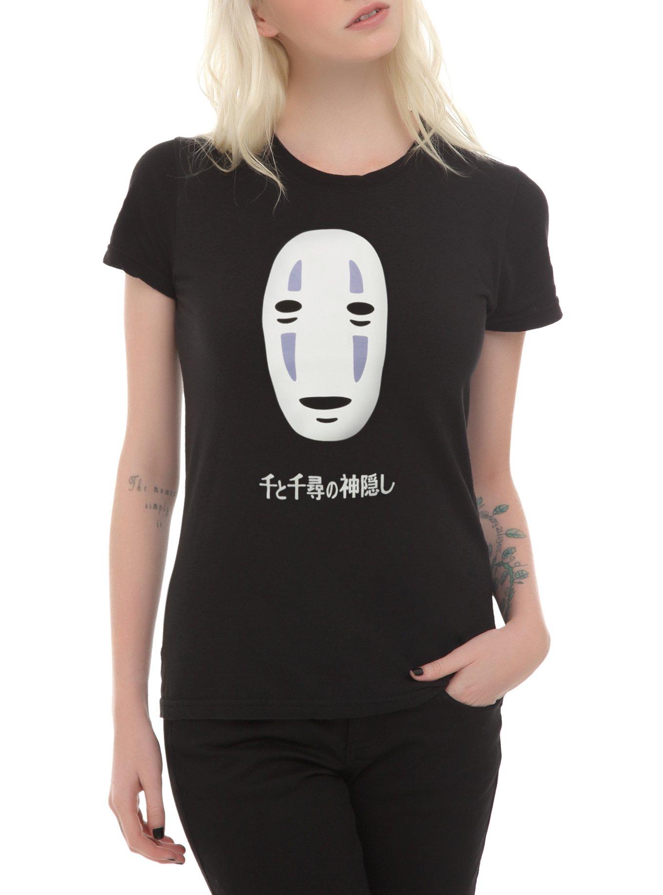 Studio Ghibli Her Universe Spirited Away No-Face Japanese Girls T-Shirt, BLACK, hi-res