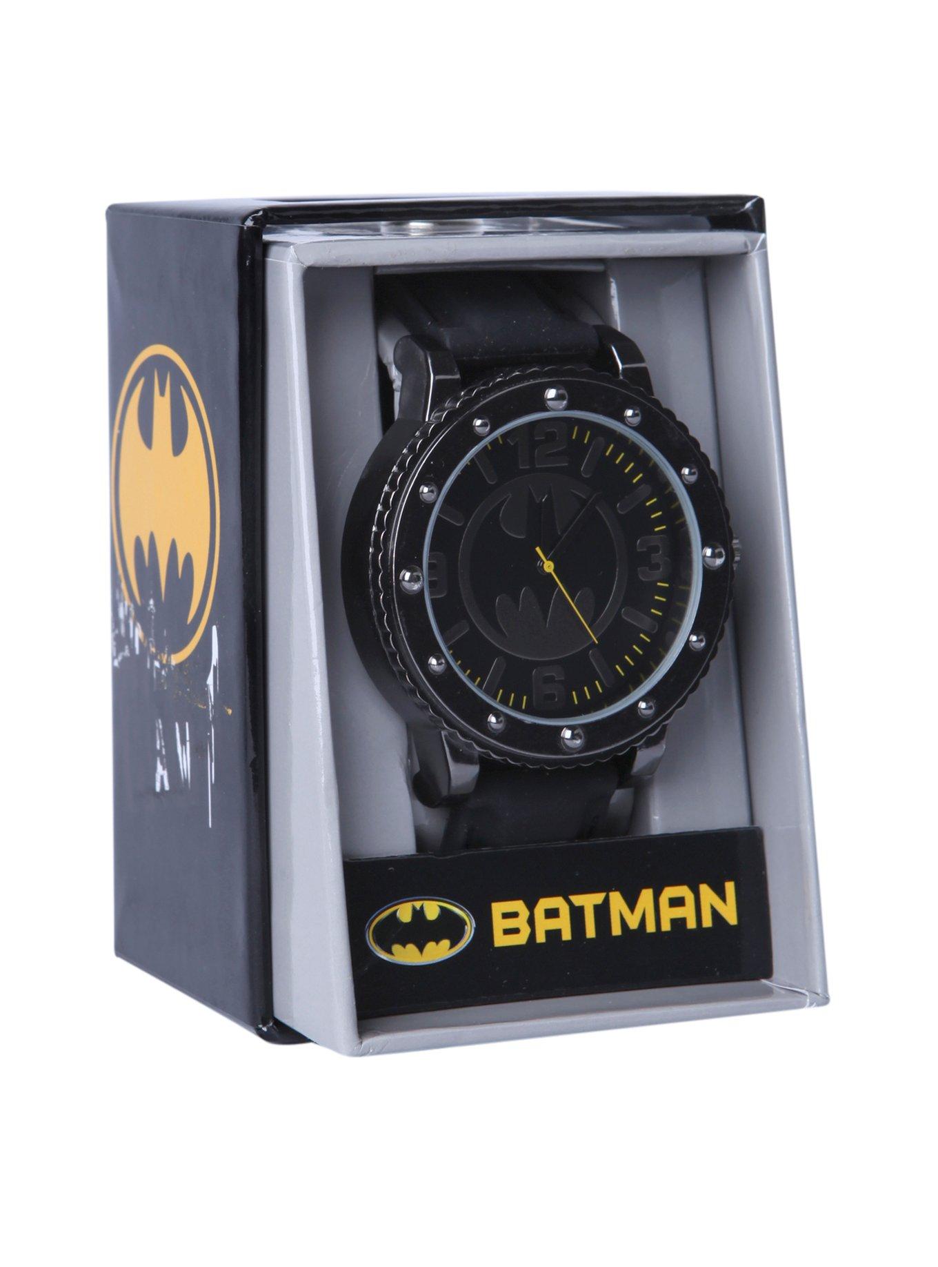 DC Comics Batman Logo Rubber Strap Watch, , hi-res