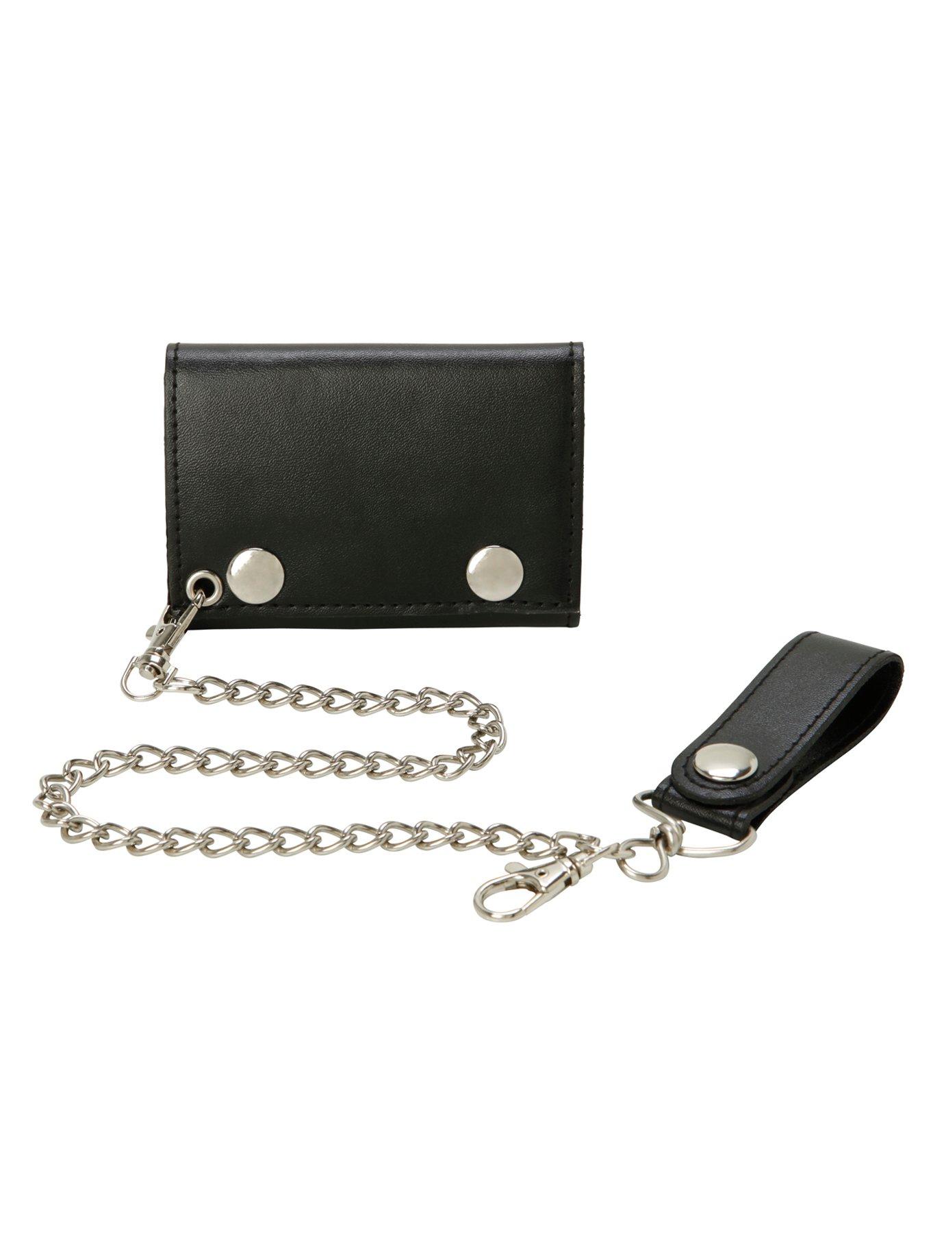 Axton Men's Black Wallet On A Chain