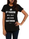 Supernatural My Fandom Girls T-Shirt, BLACK, hi-res