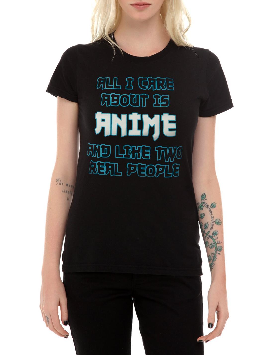 Care About Anime And Two Real People Girls T-Shirt, , hi-res