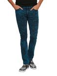 RUDE Turquoise Acid Wash Skinny Jeans, BLACK, hi-res