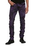 RUDE Purple Acid Wash Skinny Jeans, PURPLE, hi-res