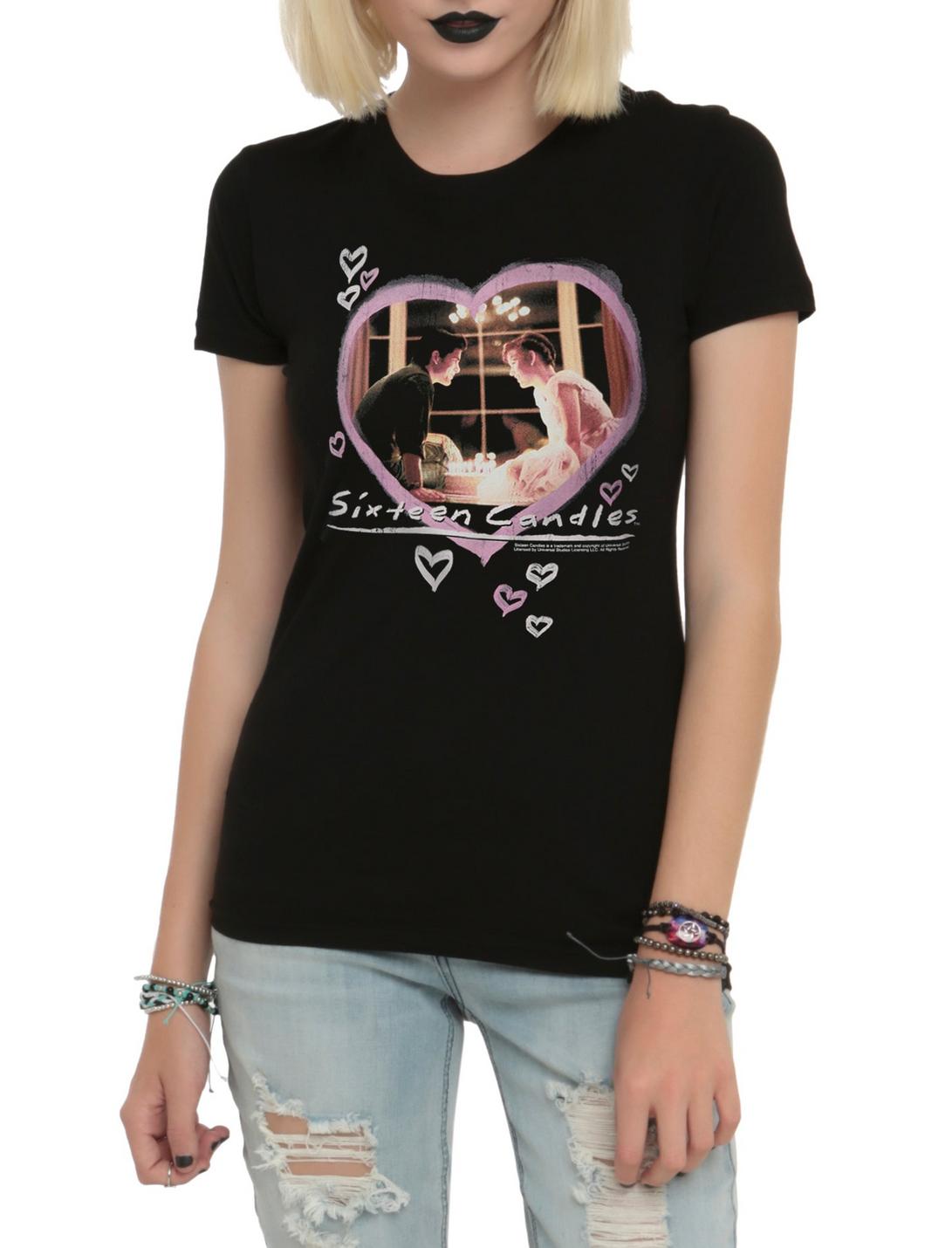 Sixteen Candles Heart Girls T-Shirt, BLACK, hi-res