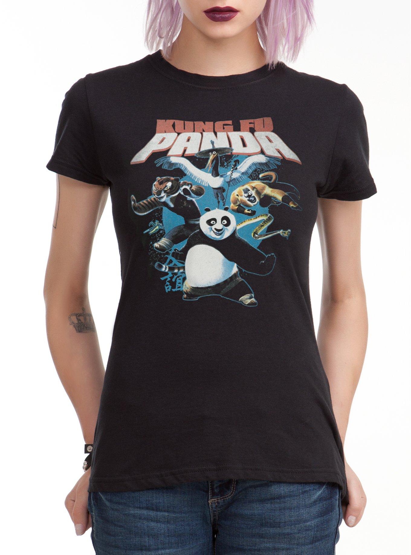 Kung Fu Panda Group Girls T-Shirt, BLACK, hi-res