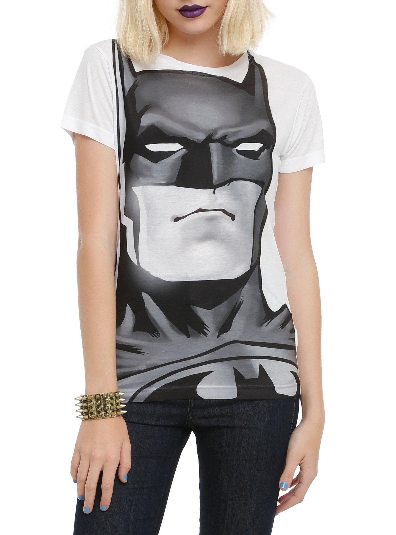 DC Comics Batman Head Girls T-Shirt, BLACK, hi-res
