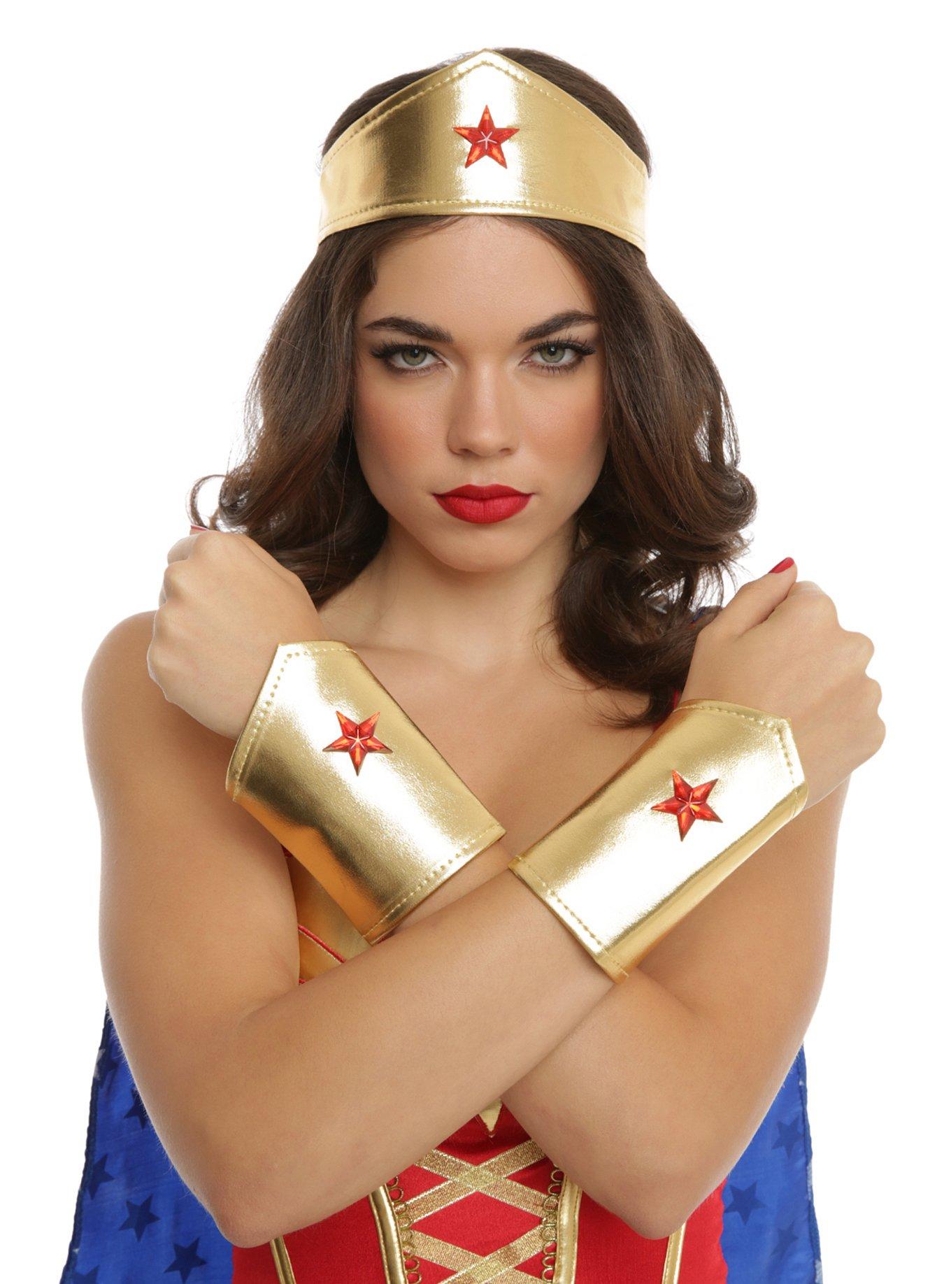 Gold Crown & Arm Gauntlets Set, , hi-res