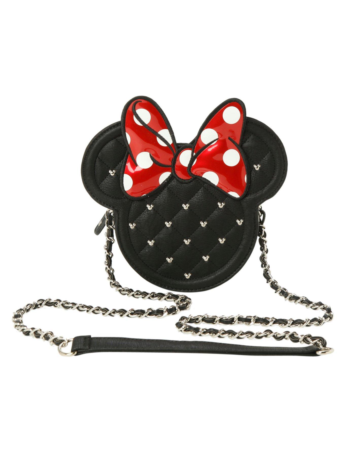 Loungefly Disney Quilted Minnie Mouse Crossbody Bag Hot Topic