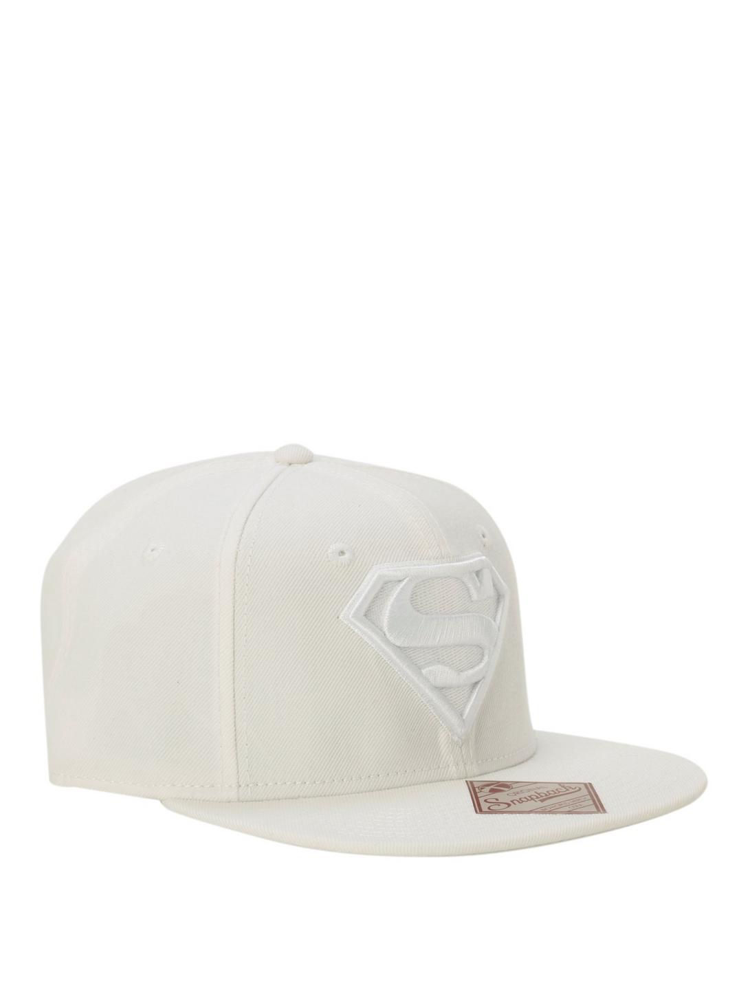 DC Comics Superman White Mono Logo Snapback Hat, , hi-res