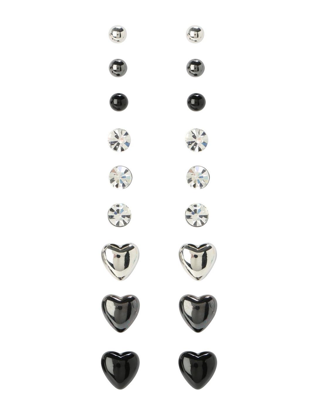 LOVEsick Hearts & Gems Earrings 9 Pair, , hi-res