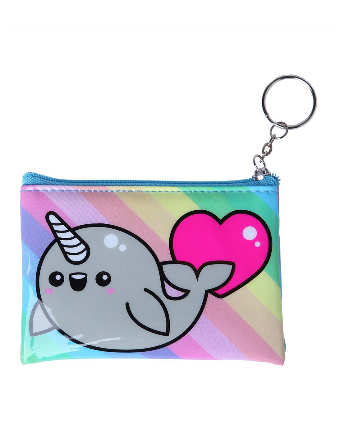 Rainbow Narwhal Coin Purse, , hi-res