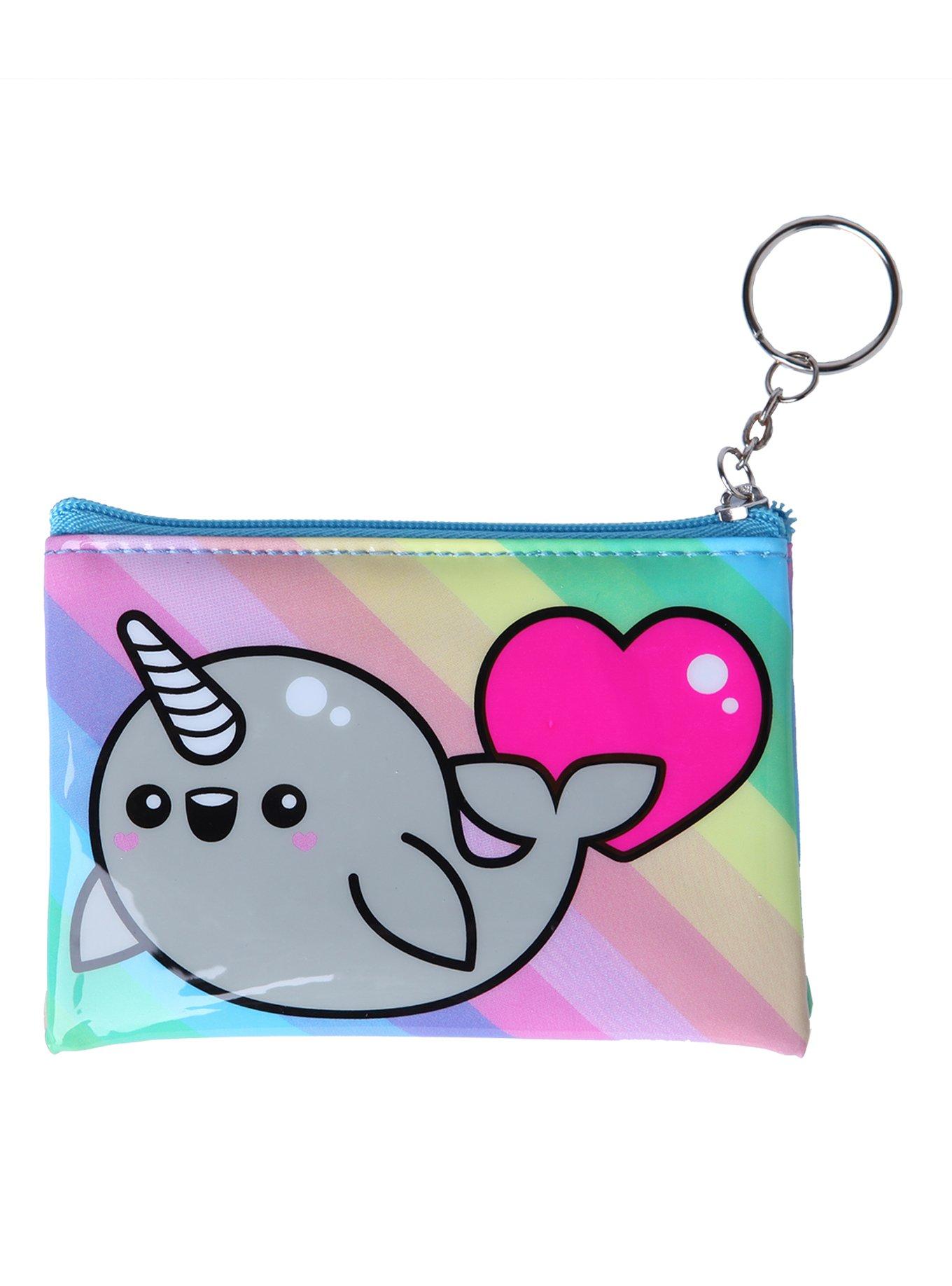 Rainbow Narwhal Coin Purse, , hi-res