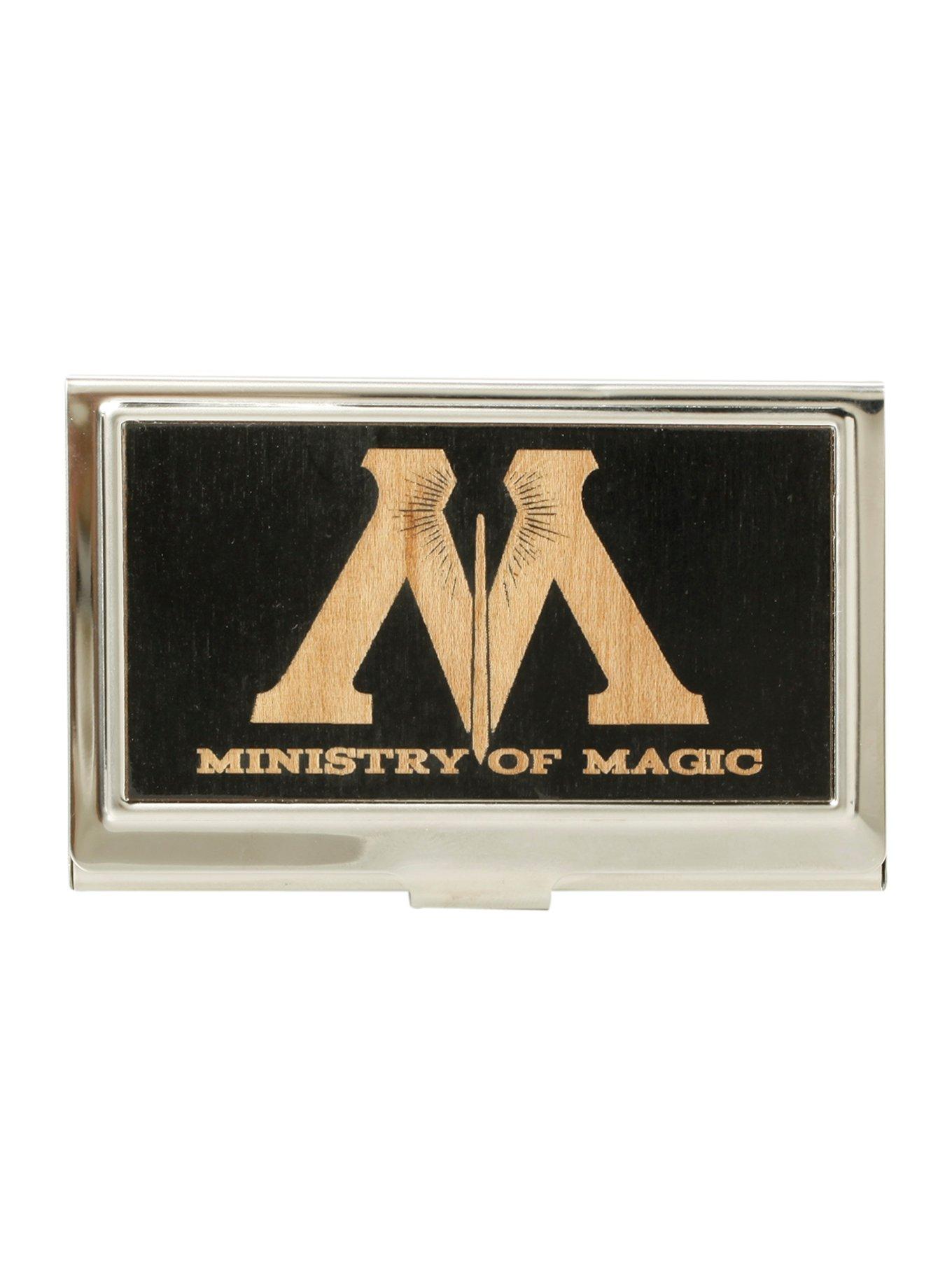 Harry Potter Ministry Of Magic Logo Wood Small ID Case, , hi-res