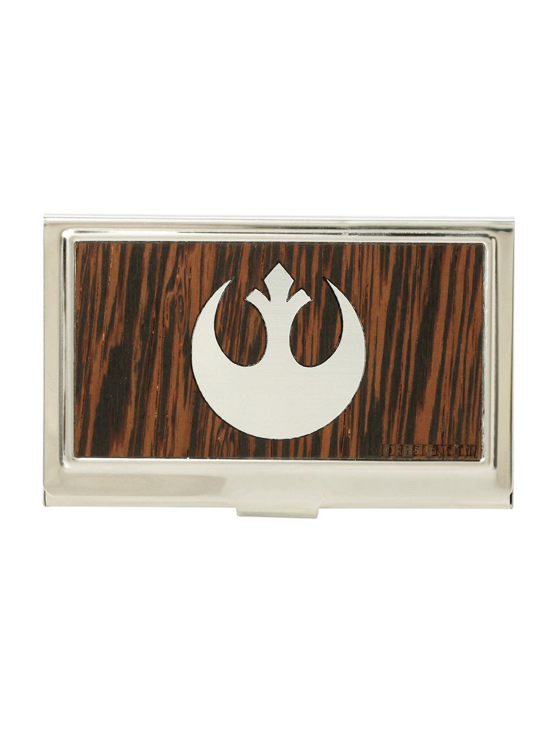 Star Wars Rebel Logo Wood Small ID Case, , hi-res