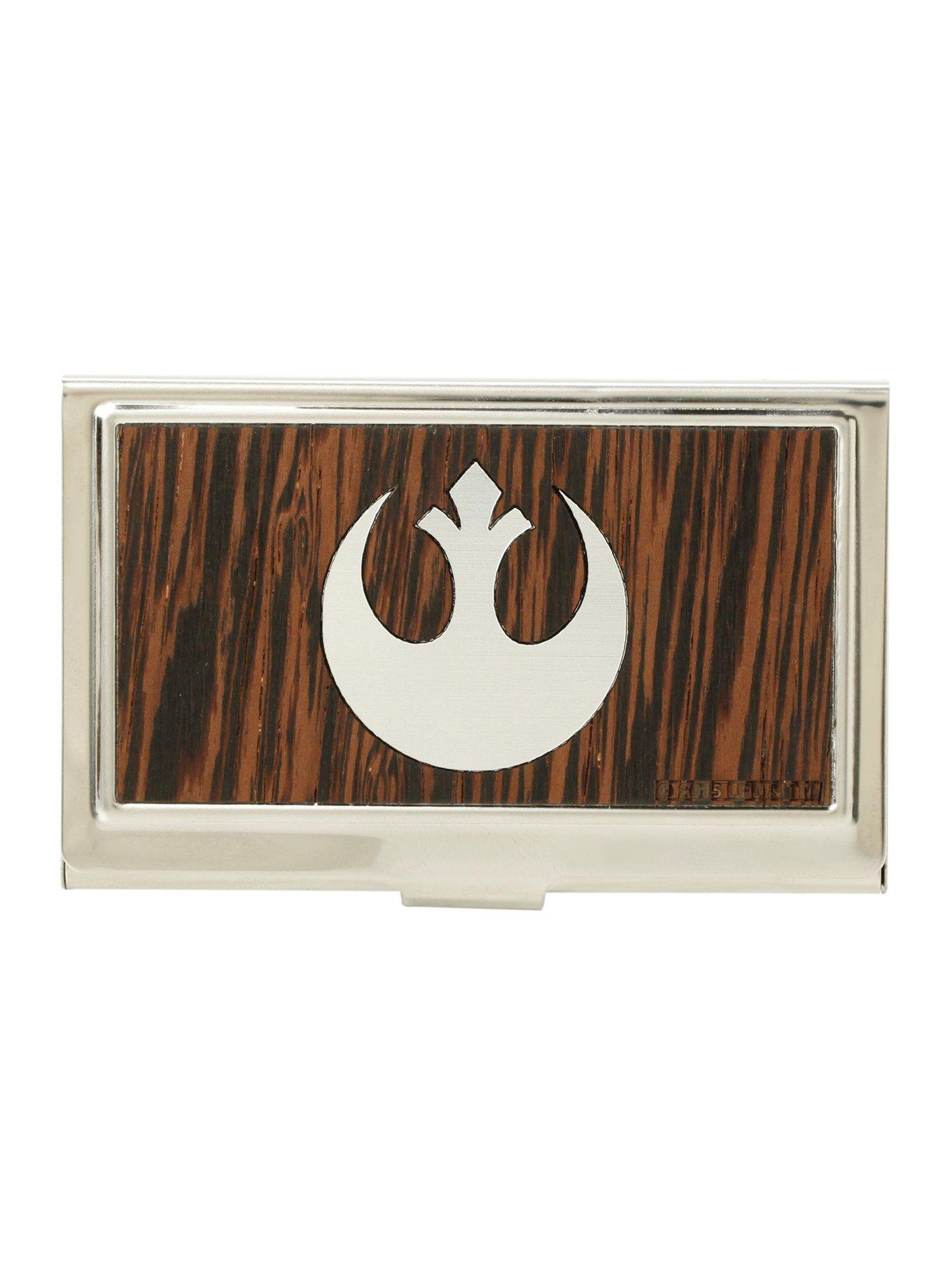 Star Wars Rebel Logo Wood Small ID Case, , hi-res