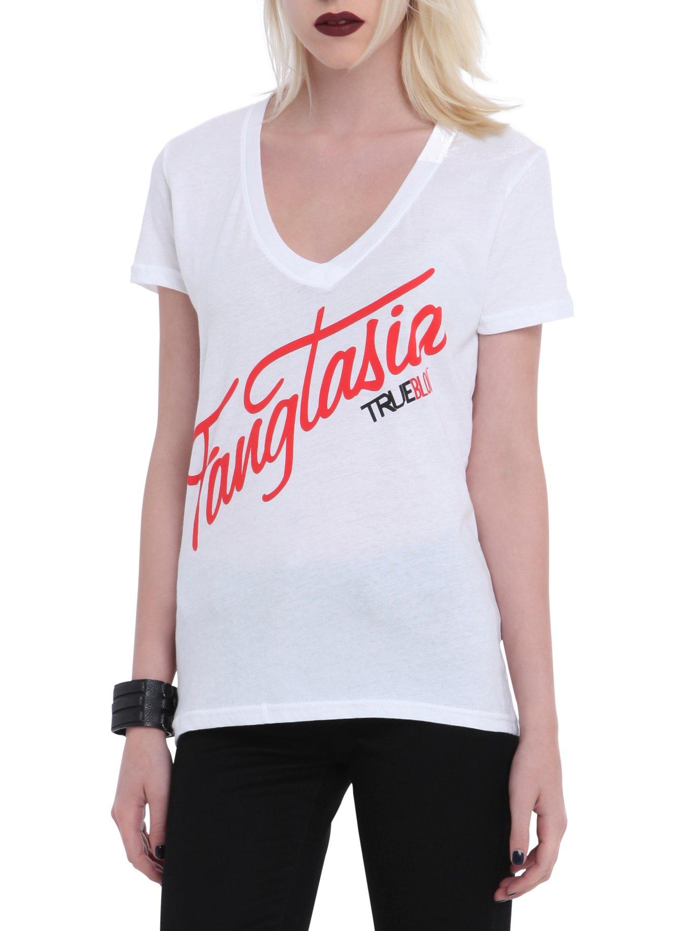 True Blood Fangtasia Girls V-Neck T-Shirt, , hi-res