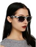 Black and White Daisy Retro Sunglasses, , hi-res