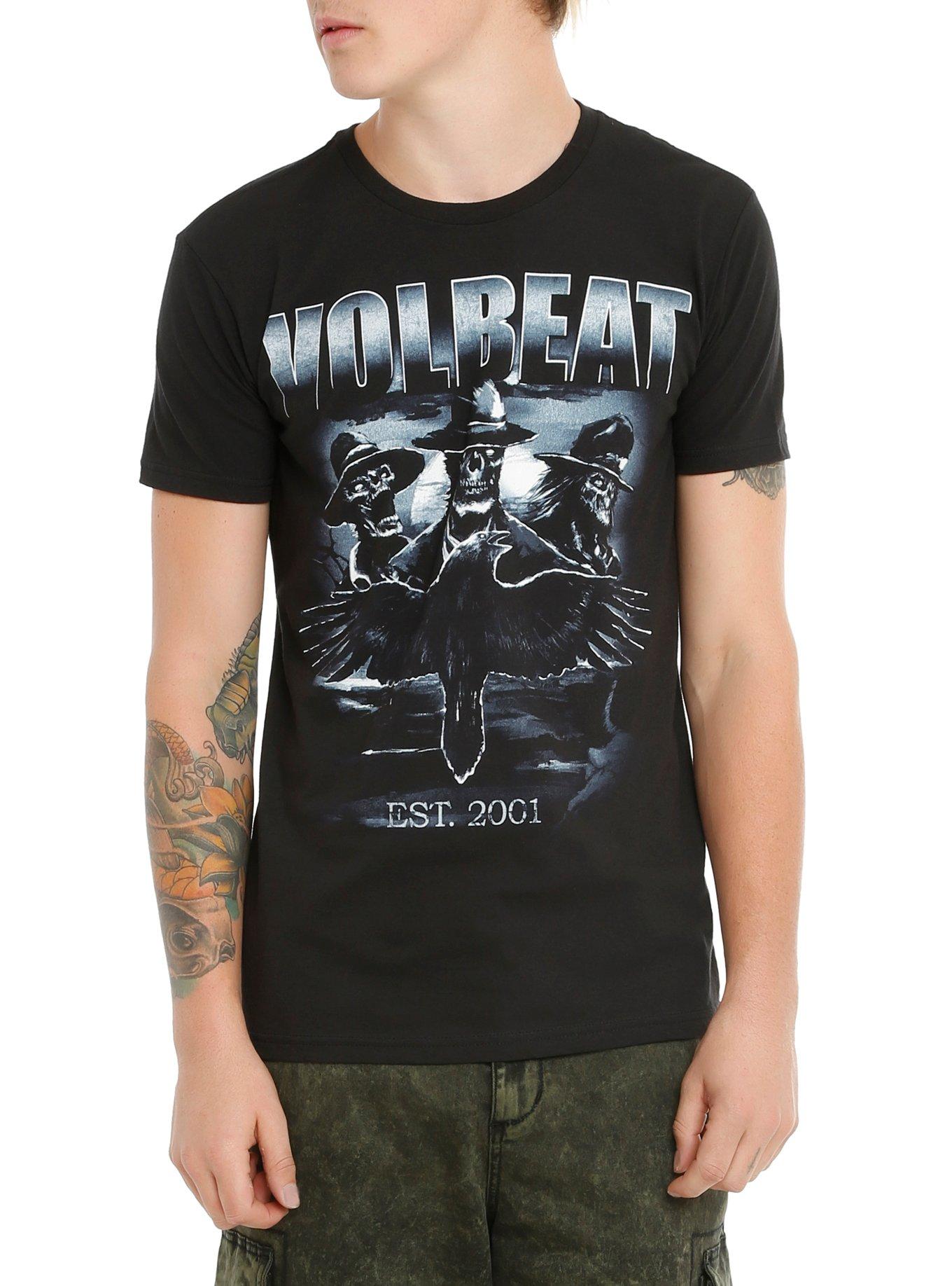 Volbeat Crow And Skeletons T-Shirt, BLACK, hi-res