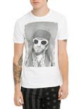 Nirvana Kurt Cobain Sunglasses T-Shirt, WHITE, hi-res