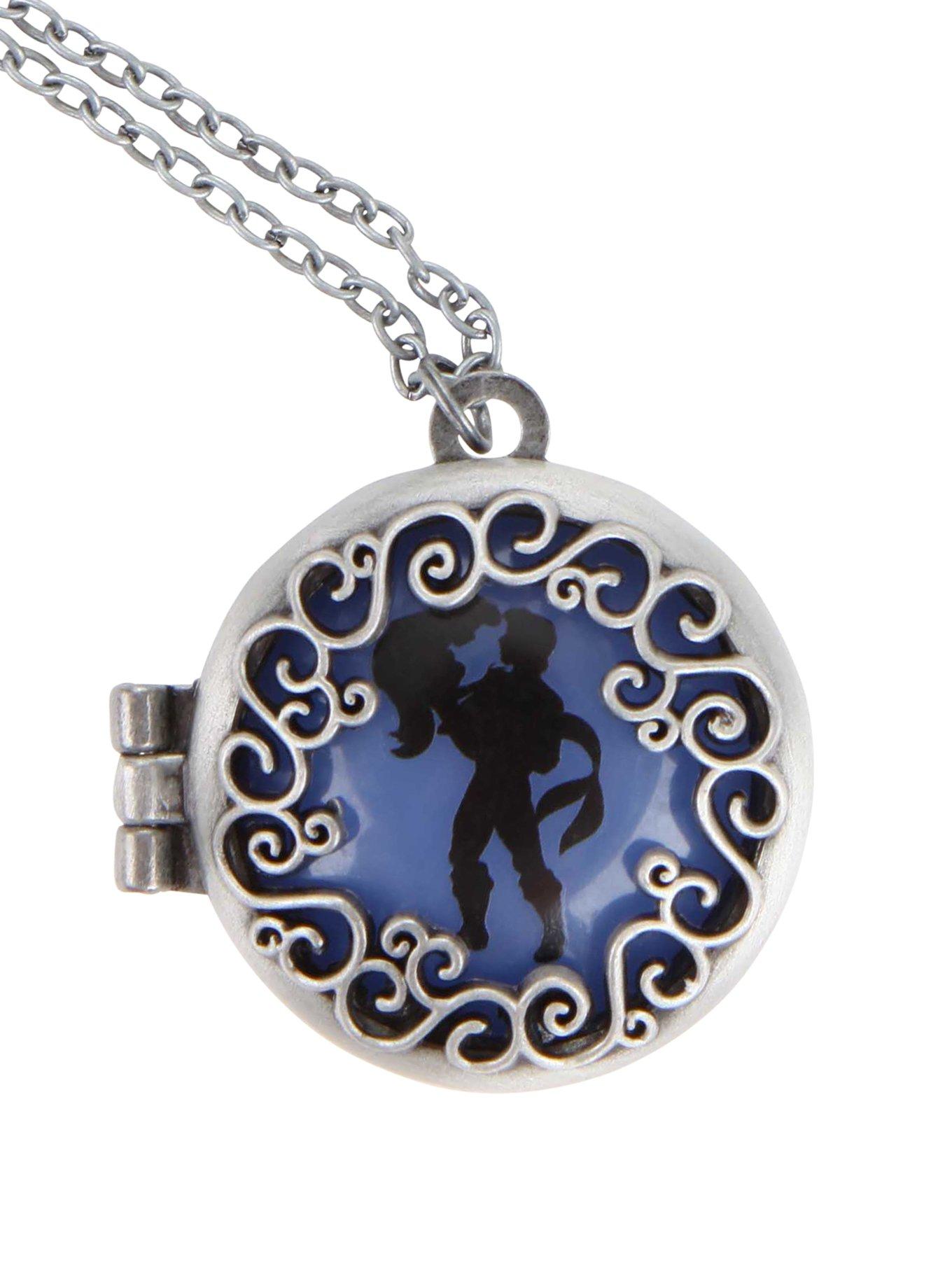 Disney The Little Mermaid Silhouette Locket Necklace, , hi-res