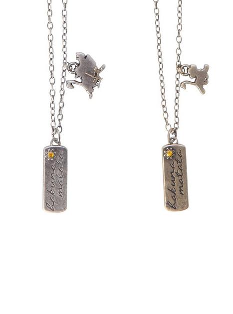 Disney The Lion King Simba Timon & Pumbaa Best Friend Necklace Set 