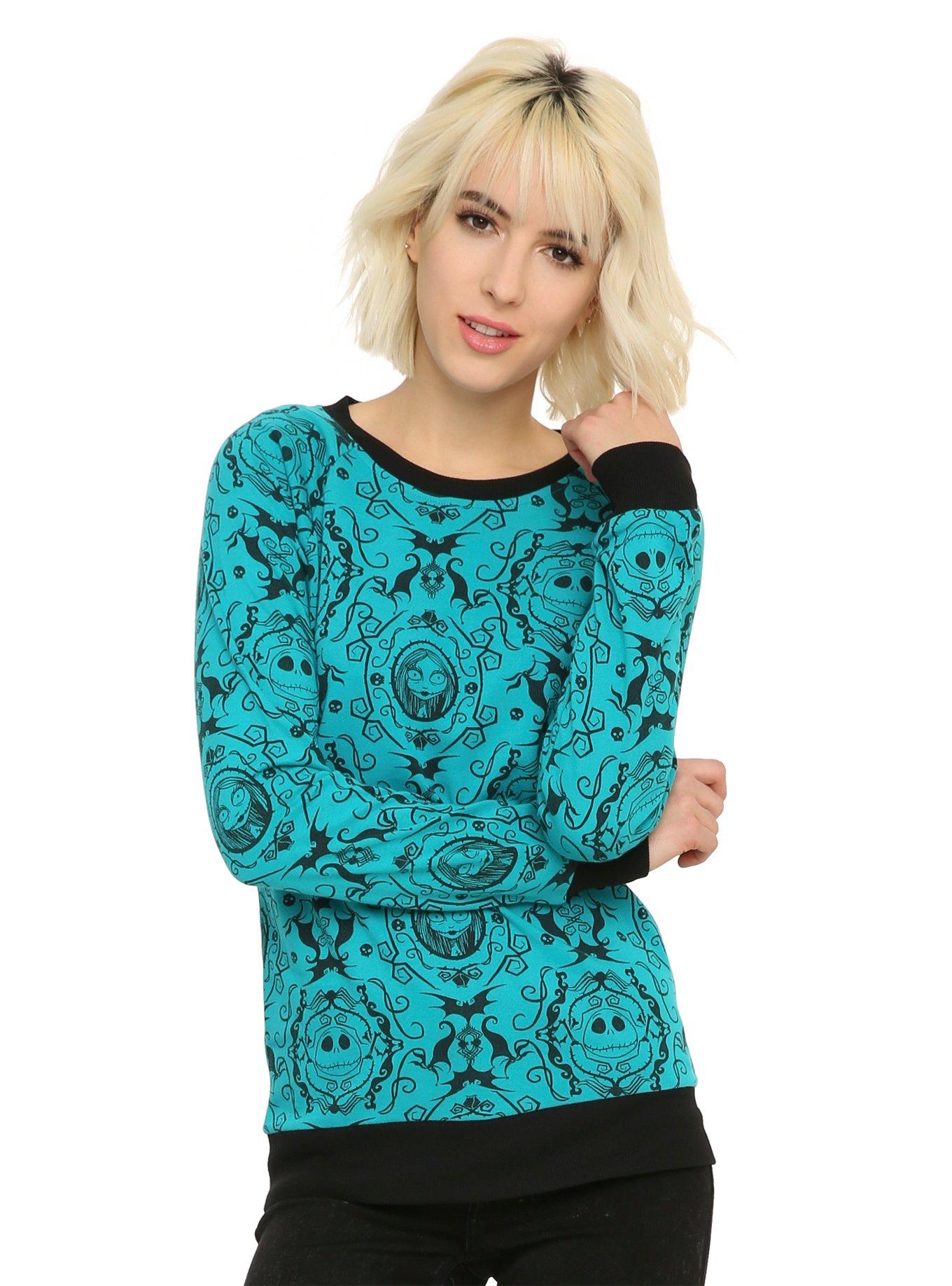 The Nightmare Before Christmas Baroque Girls Top, BLACK, hi-res