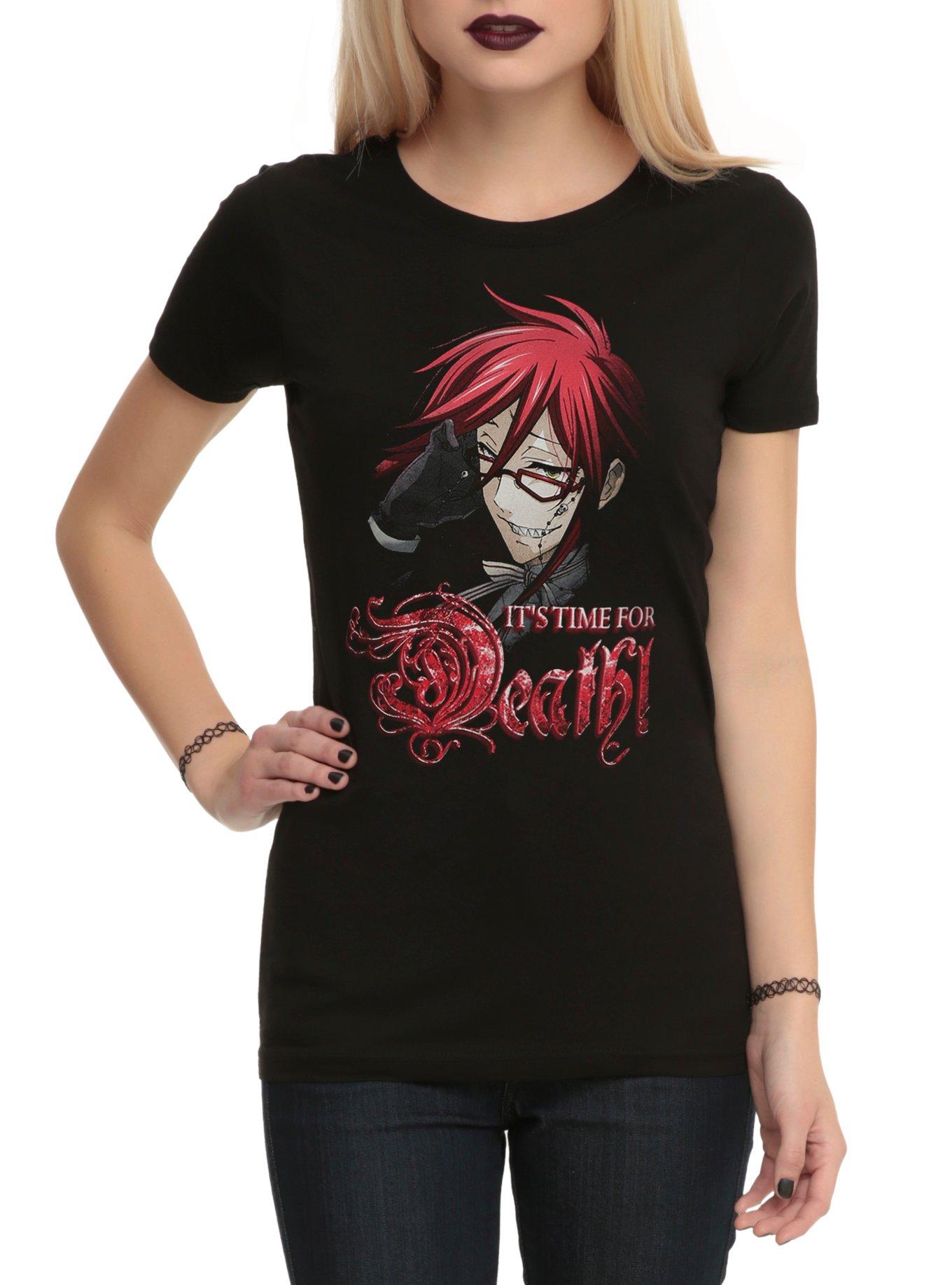 Black Butler It's Time For Death T-Shirt, BLACK, hi-res