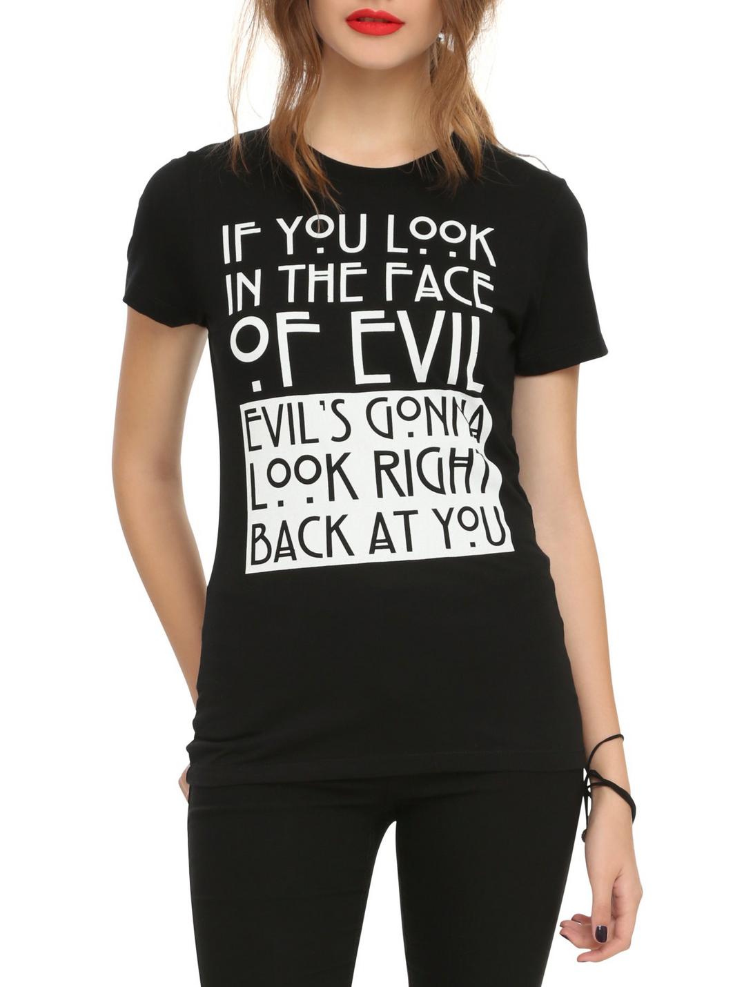 American Horror Story Face Of Evil Girls T-Shirt, BLACK, hi-res