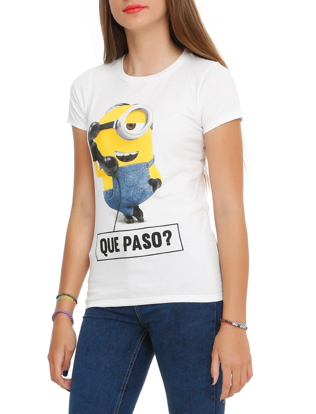 Minions Que Paso? Girls T-Shirt, BLACK, hi-res