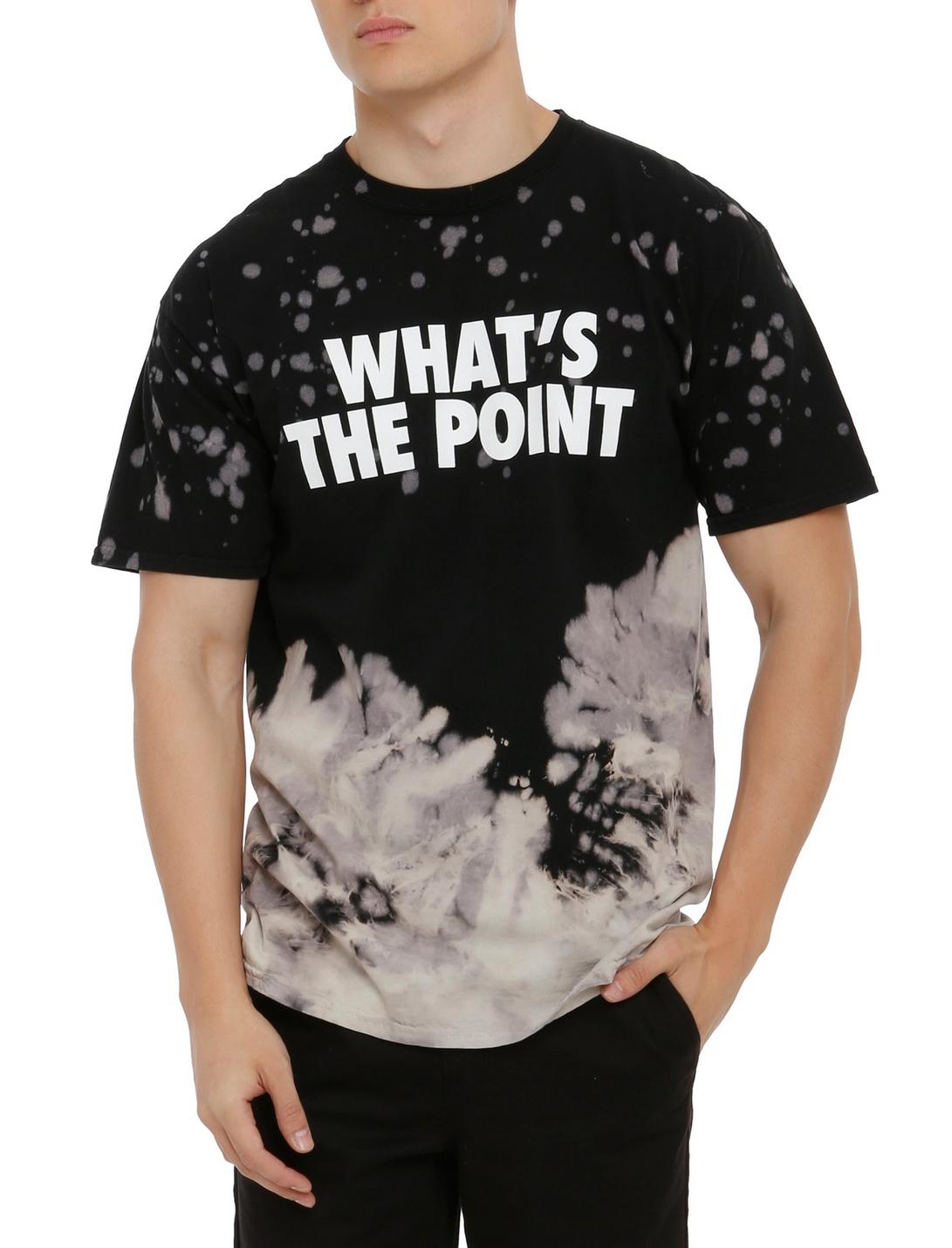 What's The Point Tie Dye Splatter T-Shirt, BLACK, hi-res